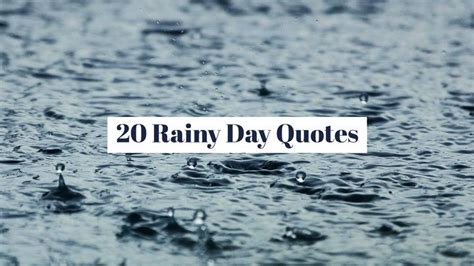 20 Literary Rainy Day Quotes - Writers Write