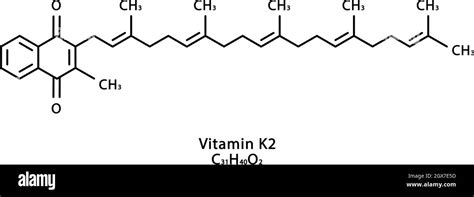 Vitamin K2 Menaquinone molecular structure. Vitamin K2 Menaquinone ...