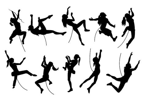 Silhouette Of Wall Climbing Vector Art. Choose from over a million vectors, clipart graphics ...