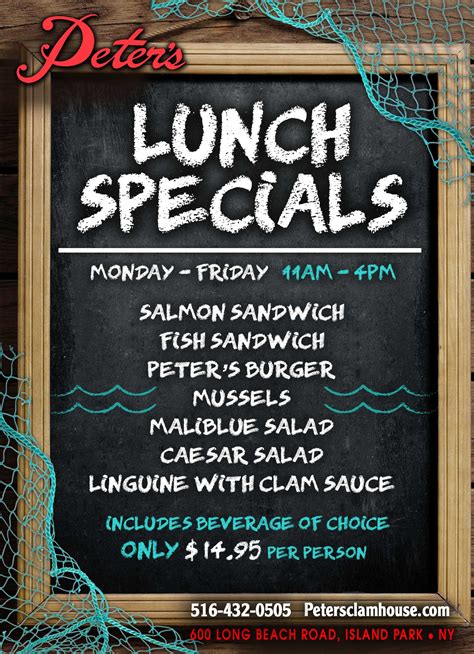 $14.95 Lunch Specials – Long Island Eatery & Raw Bar Serving Classic ...