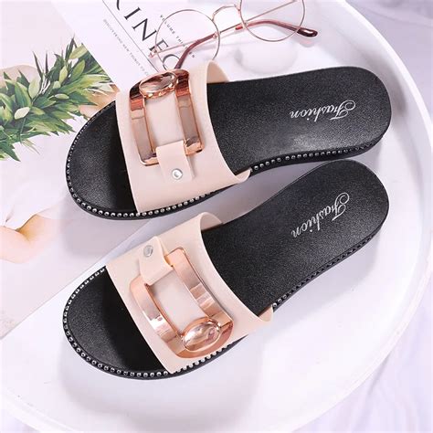 2018 Summer Women Slippers Soft Soles Non slip Home outdoor Slippers ...