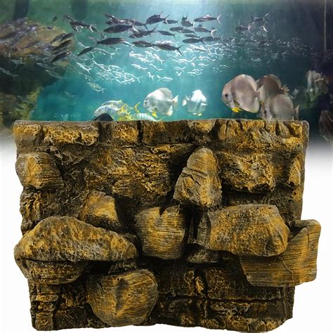 Hot 3D PU Rock Reptile Stone Aquarium Background Backdrop Fish Tank Board Decor | Walmart Canada