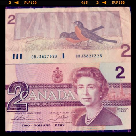 Canadian paper money since replaced by the twonie or toonie. | Canadian ...