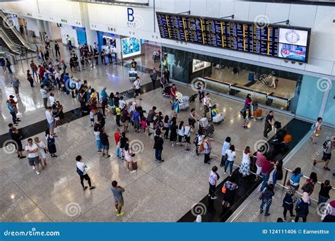 Passengers Arrival at Hong Kong International Airport Editorial Photo ...