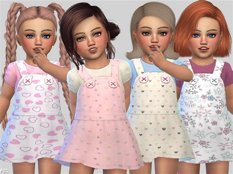 -Available in 4 styles Found in TSR Category 'Sims 4 Toddler Female' Toddler Cc Sims 4, Sims 4 ...