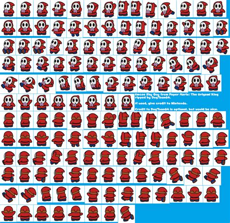 The Spriters Resource - Full Sheet View - Paper Mario: The Origami King - Emcee Shy Guy