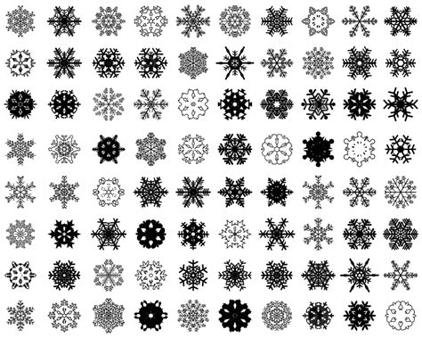 Black Silhouettes Of Snowflakes Weather Background Backdrop Vector ...