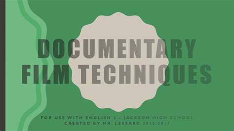 Documentary Film Techniques - YouTube