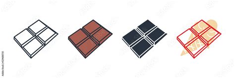 chocolate bar icon logo vector illustration. chocolate bar symbol ...