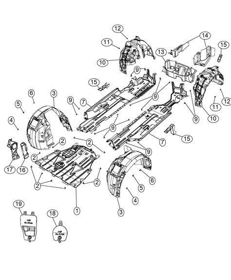 chrysler 200 Shield. Wheelhouse. Rear. Right. Underbody, shields, mopar ...