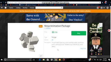 Roblox ninja animation id