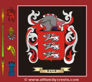 England family crest and meaning of the coat of arms for the surname England, England name origin