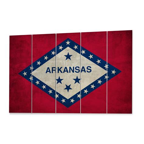 Arkansas State Flag Canvas Print Arkansas State Flag Wall Art | Etsy