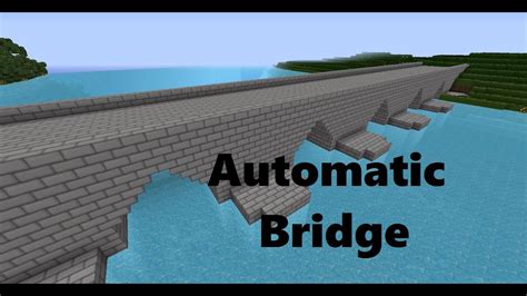 Minecraft | How to Build an Automatic Cobblestone Bridge - YouTube