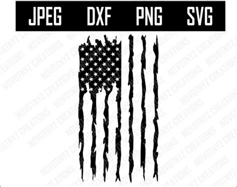 Tattered American Flag SVG, Cricut File, Silhouette File, Cutting File, Printing File - Etsy