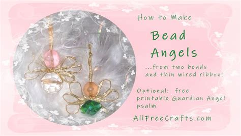 Homemade Bead Angels with Printable Guardian Angel Scroll