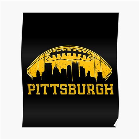 "Vintage Pittsburgh Retro Steelers Football Team Pennsylvania Skyline ...