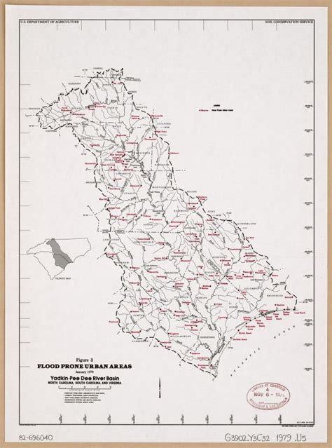 Flood prone urban areas, January 1979, Yadkin-Pee Dee River Basin, North Carolina, South ...