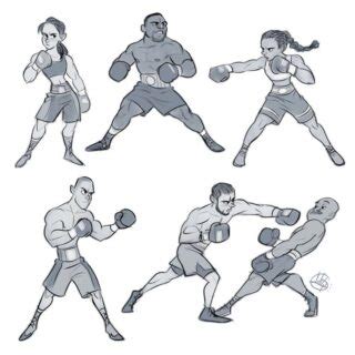 Boxing Drawing Reference and Sketches for Artists