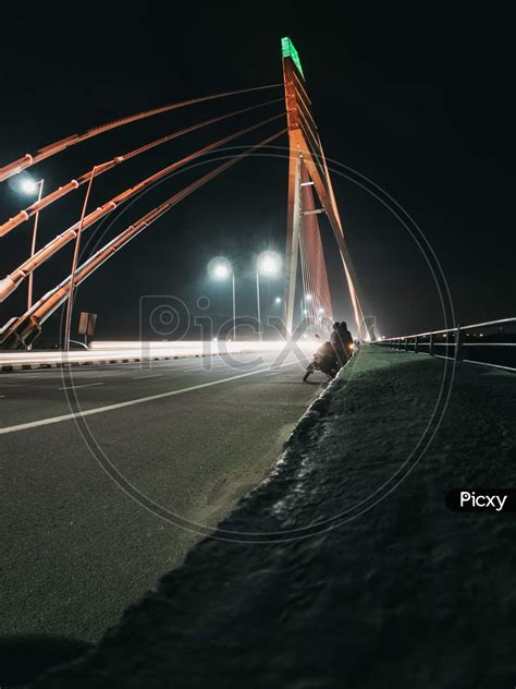 Image of Signature Bridge Is A Cantilever Spar Cable-Stayed Bridge Which Spans The Yamuna River ...