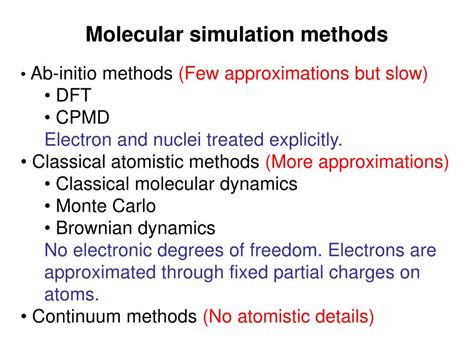 PPT - Molecular simulation methods PowerPoint Presentation, free ...