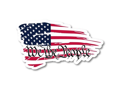 We the People Flag Sticker/decal - Etsy