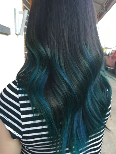 Beautiful blue and green balayage by Brigitte Schwartz | Hair styles ...