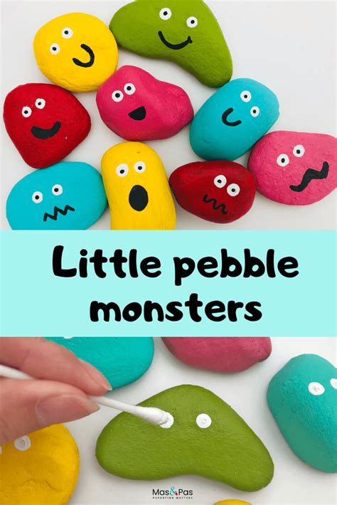 Little pebble monsters | Kids crafts rocks, Painted rocks kids, Babysitting crafts