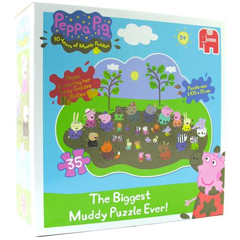 Jumbo Peppa Pig Biggest Muddy Jigsaw Puzzle Ever 35 Pieces NEW | eBay