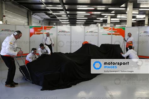 The new Force India VJM06 under covers. Force India VJM06 Launch ...