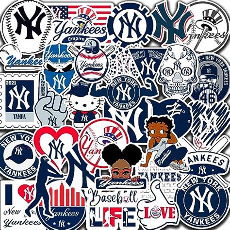 New York Yankees Decal Stickers (Set of 35) | Sports Hard Hats