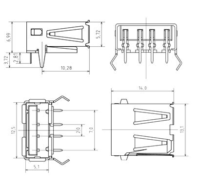 Home of PCS InfoComm Club: USB Type-A Connector Pinout, Features, Connections & Datasheet