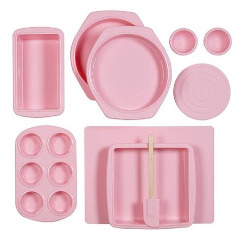 Silicone Solutions 10-pc. Bake and Serve Set - Pink | Bakeware Sets Compare Prices