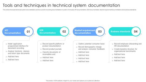 Tools And Techniques In Technical System Documentation PPT PowerPoint