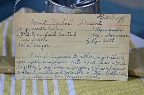 Fruit Cocktail Dessert - Vintage Recipe Project