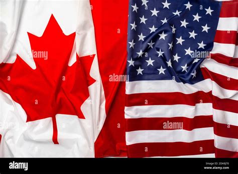 Usa canada flags together hi-res stock photography and images - Alamy