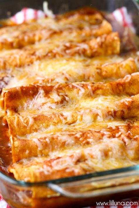 BEST Red Cheese Enchiladas Recipe | Lil' Luna