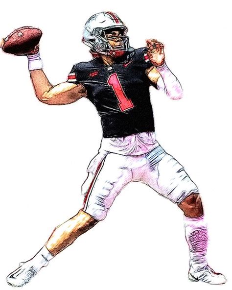 Ohio State QB Justin Fields Osu Buckeyes Football, Collage Football ...