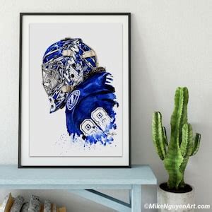 Andrei Vasilevskiy Mask // Tampa Bay Lightning // Goalie // Hockey ...