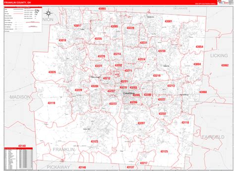 Franklin County Ohio Zip Code Map - Leia Shauna