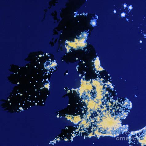 Lights Of The Uk At Night Photograph by Airbus Defence And Space / Science Photo Library