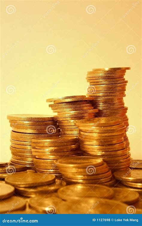 Golden coins stock photo. Image of earning, golden, rich - 1127698