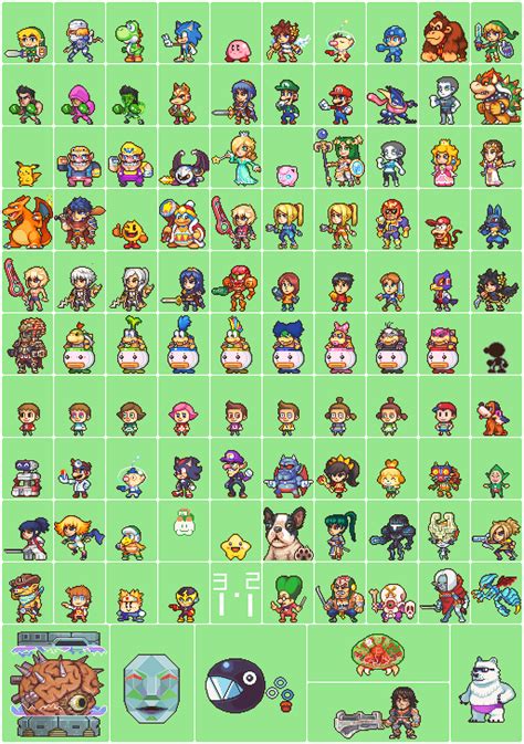 100 SSB4 sprites. by Neoriceisgood on DeviantArt