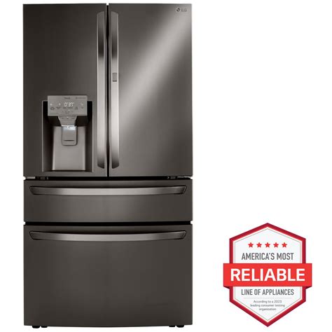 LG 36" 29.5 Cu. Ft. French Door Refrigerator - PrintProof Black Stainless Steel | PCRichard.com ...