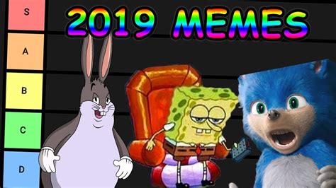 2019 MEME TIER LIST - YouTube