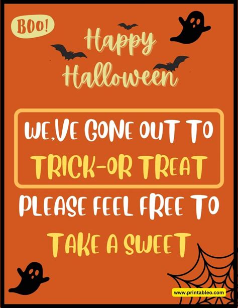 60+ Best FREE Printable Halloween Signs - Printableo.Com