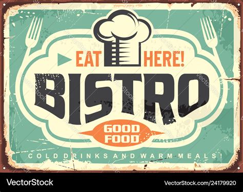 Bistro sign Royalty Free Vector Image - VectorStock