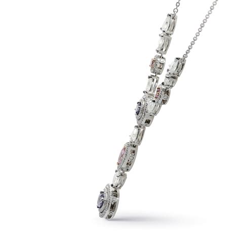 Violet and Intense Pink Diamond Necklace, SKU 141940 (3.21Ct TW)