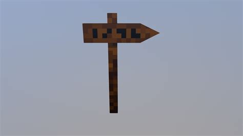 Low Poly Pixel Art Wooden Sign - 3D model by FireHeartViking [71f715e] - Sketchfab