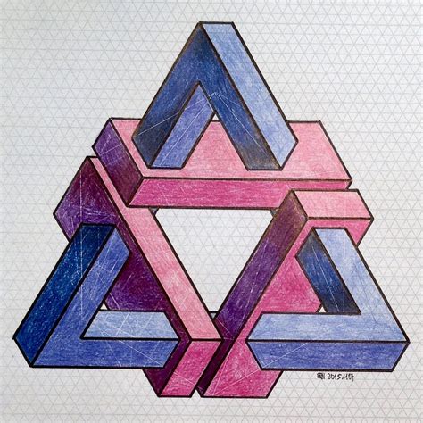 20151107b (regolo54) Tags: watercolor pattern handmade geometry aquarelle symmetry isometric ...